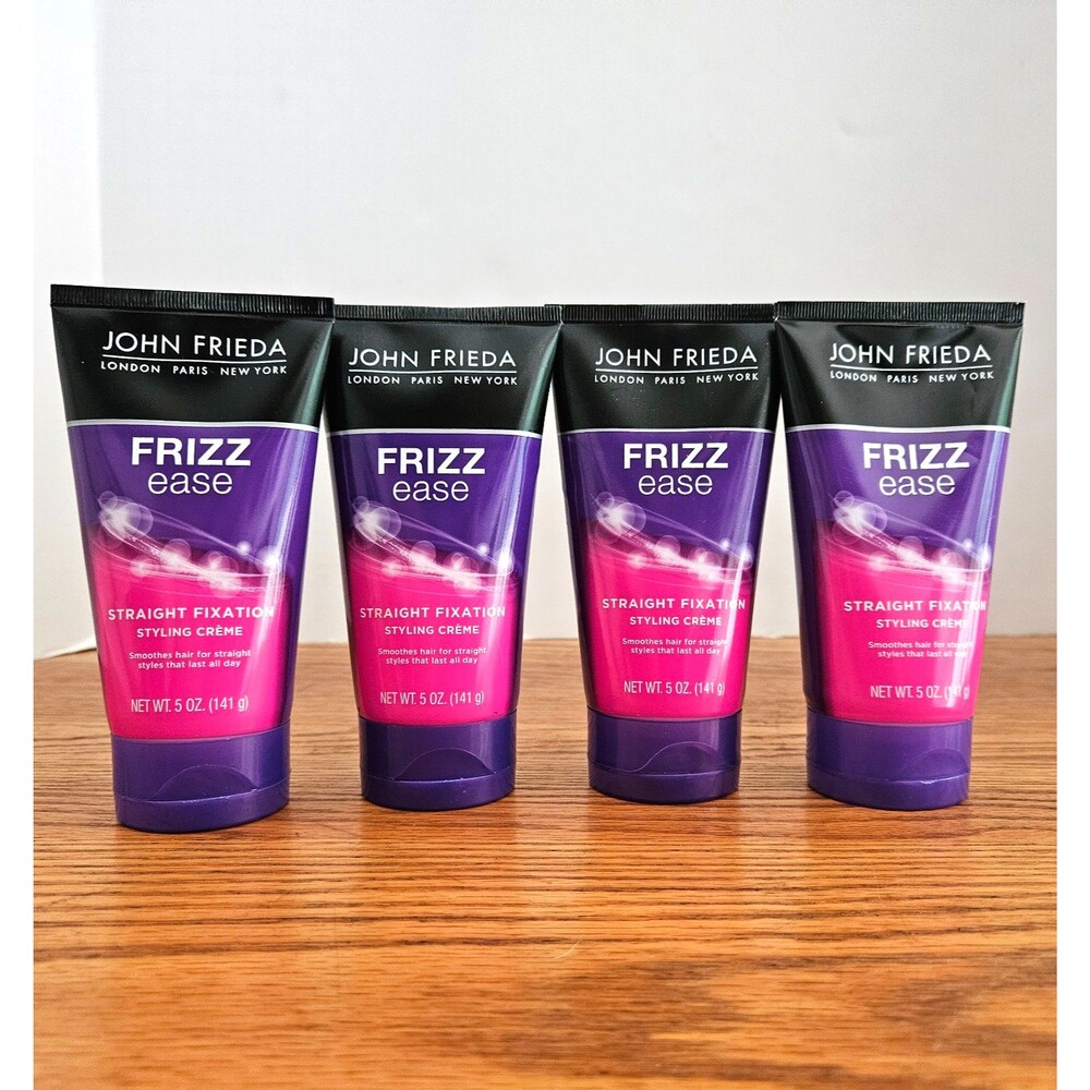 John Frieda Frizz Ease Straight Fixation Styling Cream 4 Pack 5 Oz (141 g) Each